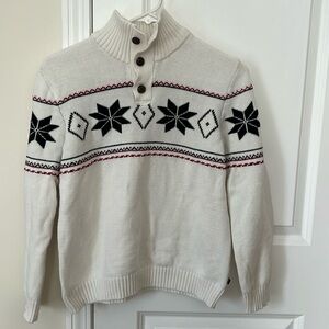 Izod Snowflake and Diamond Pullover Sweater